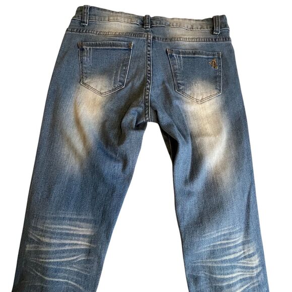 VIP Jeans Women 3 Distressed Destroyed Low Rise Skinny Stretch (W28 L27) - Picture 13 of 13